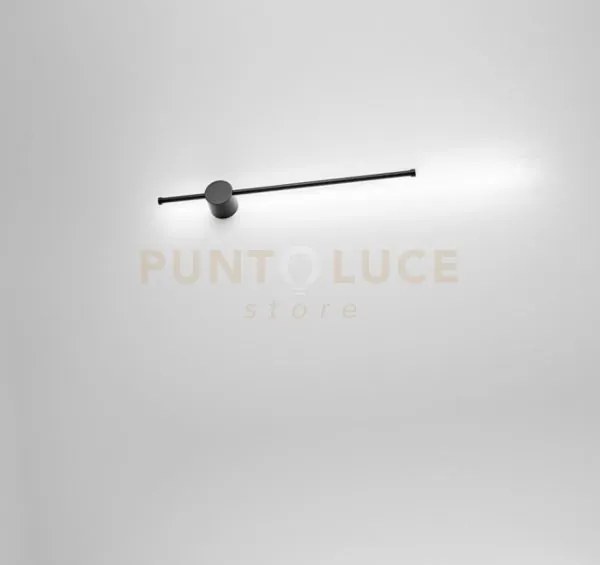 Applique in alluminio colore nero clock 65cm led 12w 3000k cri?90 2...