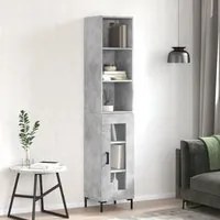 Credenza Grigio Cemento 34,5x34x180 cm in Legno Multistrato 3189897