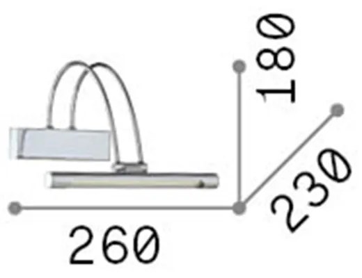 Applique Contemporanea Bow Metallo Ottone Brunito Led 2,5W Luce Calda