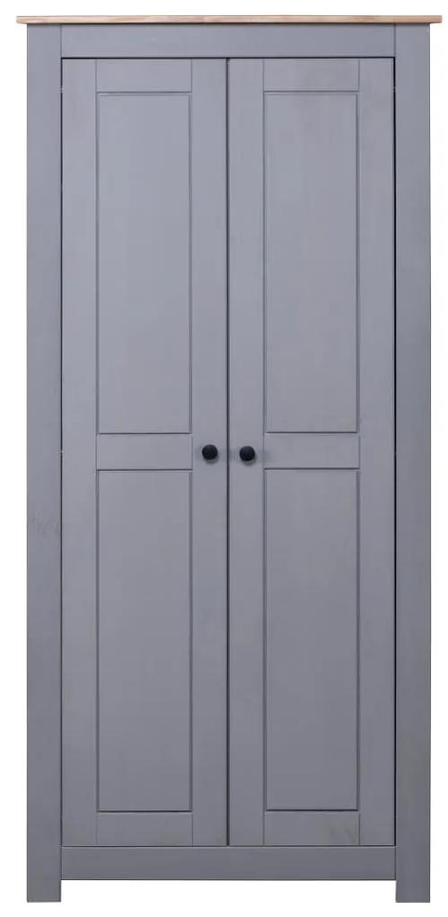 Armadio grigio 80x50x171,5 cm legno massello pino panama range
