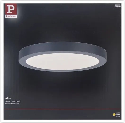 Paulmann 70988 - LED/22W Plafoniera ABIA 230V antracite