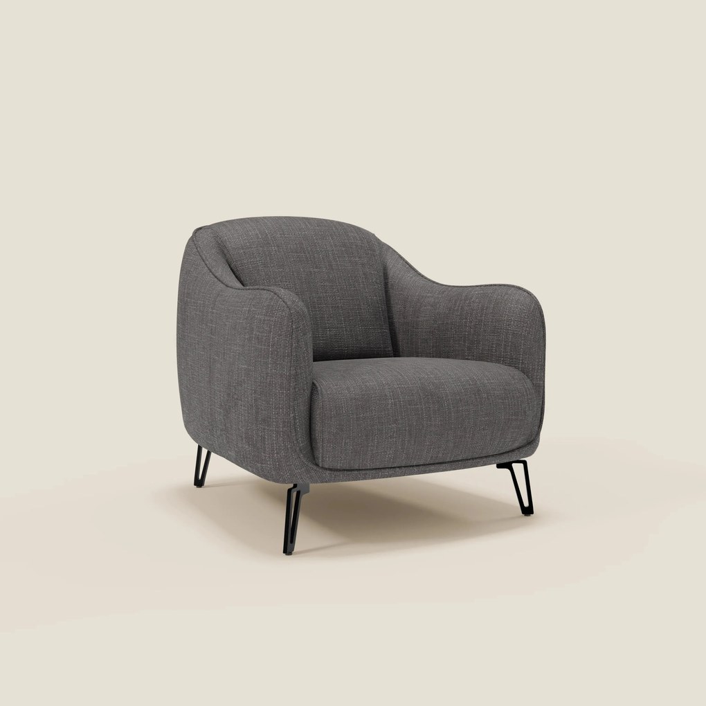 Avela Poltroncina dal comfort senza tempo in morbido tessuto impermeabile T06 antracite