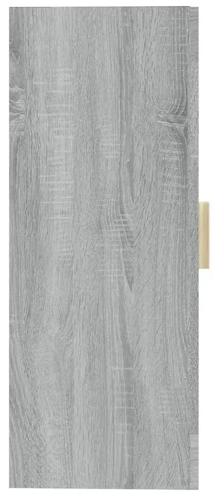 Armadietto pensile a parete grigio sonoma 69,5x34x90 cm