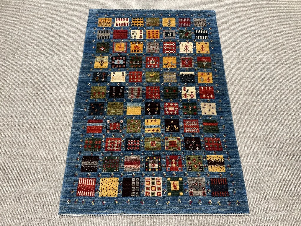 Loribaft Tappeto persiano 90 x 130 Blu (Iran) Annodato A Mano