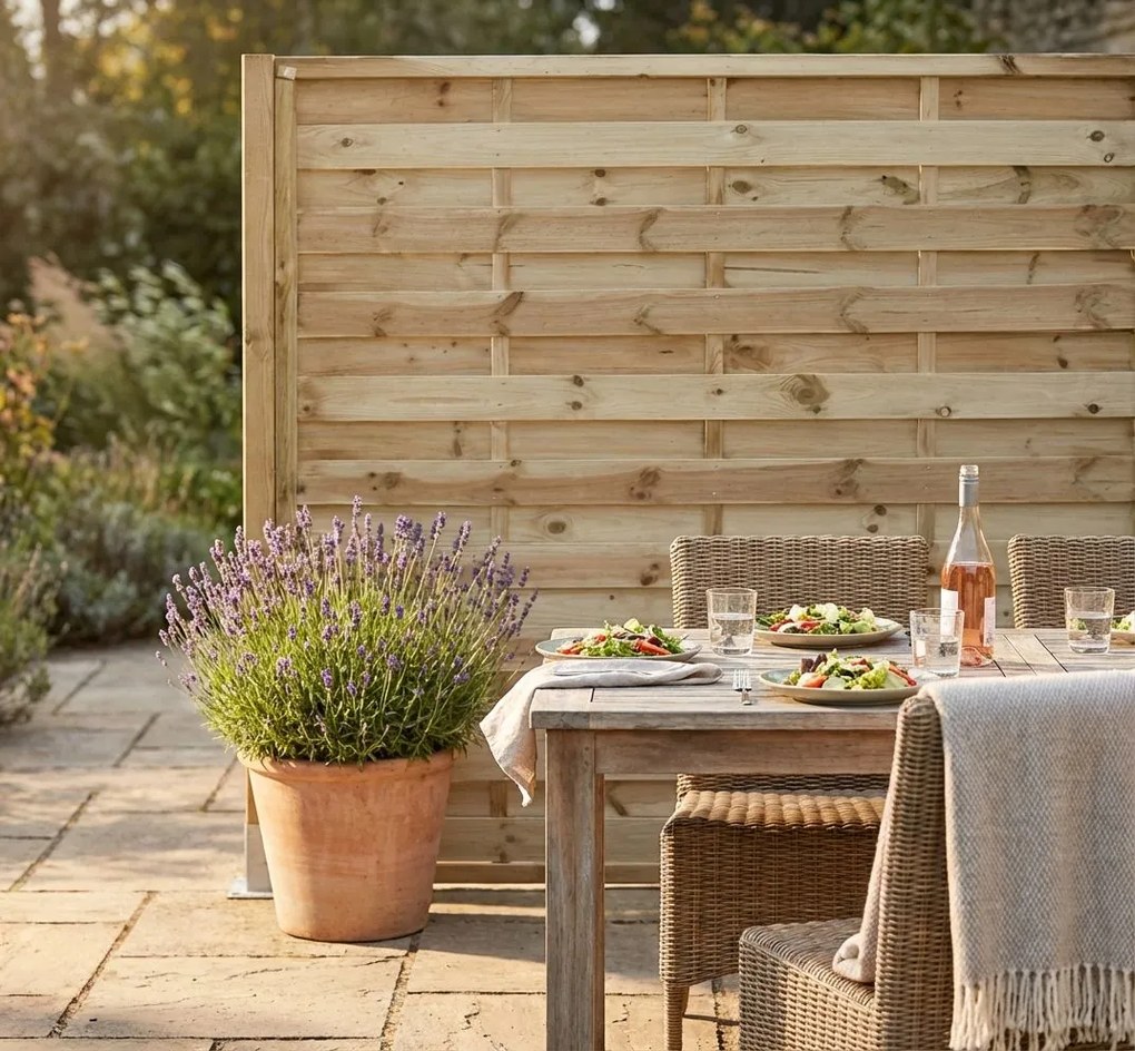 Frangivento da giardino in legno di pino impregnato in autoclave 90 x 180 cm