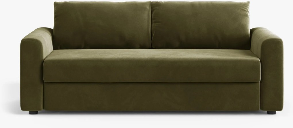 Divano letto David 3 posti con materasso in velluto – L194 cm