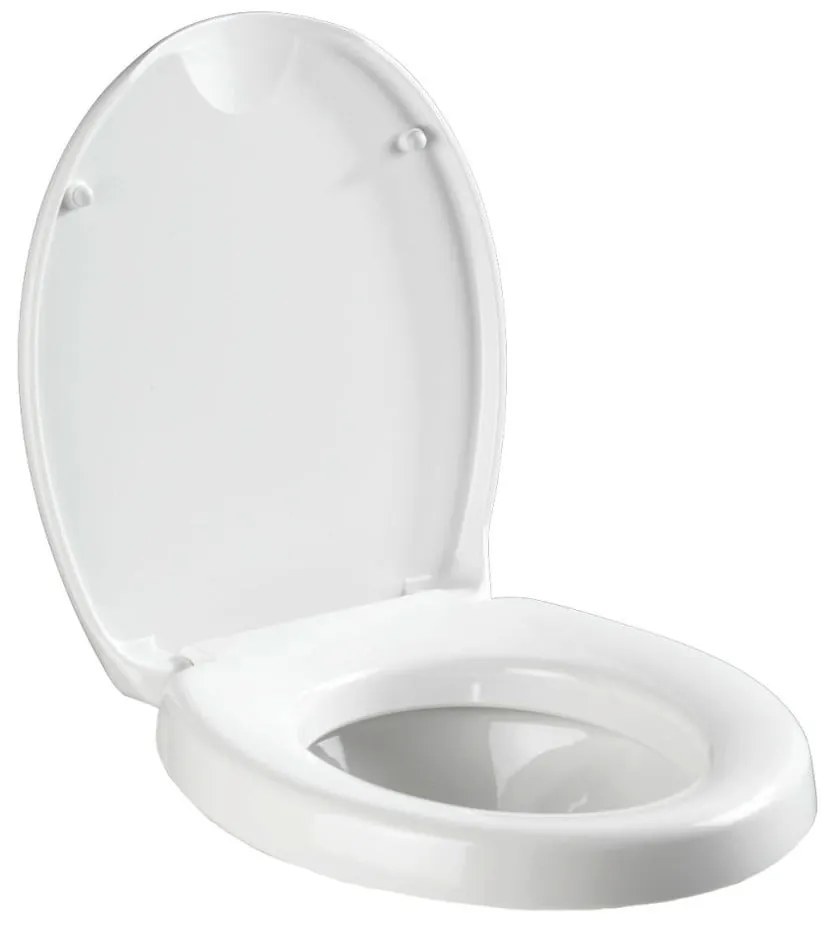 Sedile per wc leggermente rialzato con chiusura facilitata per anziani , 43,5 x 37 cm Secura - Wenko