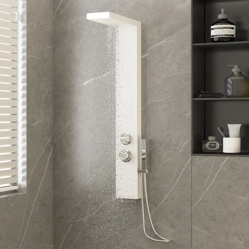 Pannello Doccia İn Alluminio Bianco /