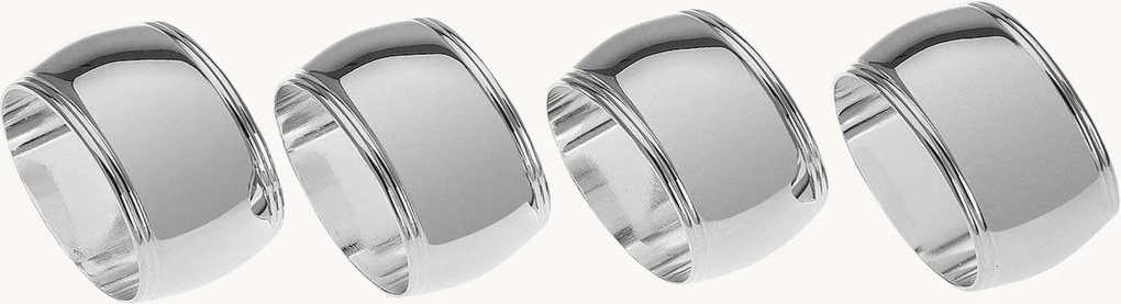 Set di 4 portatovaglioli placcati in argento Reinhard