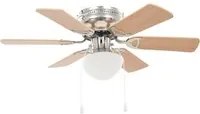 Ventilatore da Soffitto Decorato con Luce 82 cm Marrone Chiaro cod mxl 45202