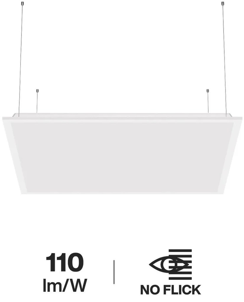 Pannello LED a Sospensione 60x60 40W IP40 110lm/W No Flickering Colore Bianco Naturale 4.000K