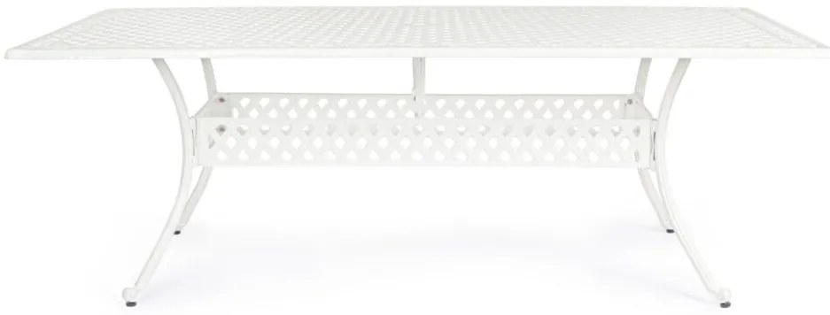 Tavolo rettangolare IVREA in alluminio bianco 213&#215;107 cm