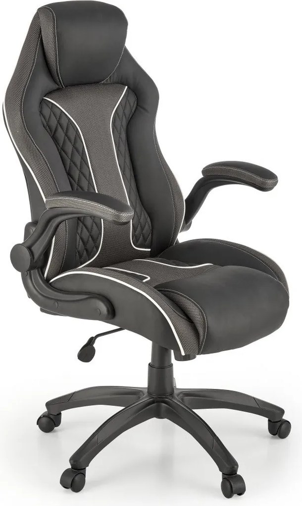 Sedia da ufficio Hamlet in nero/grigio - H124 cm