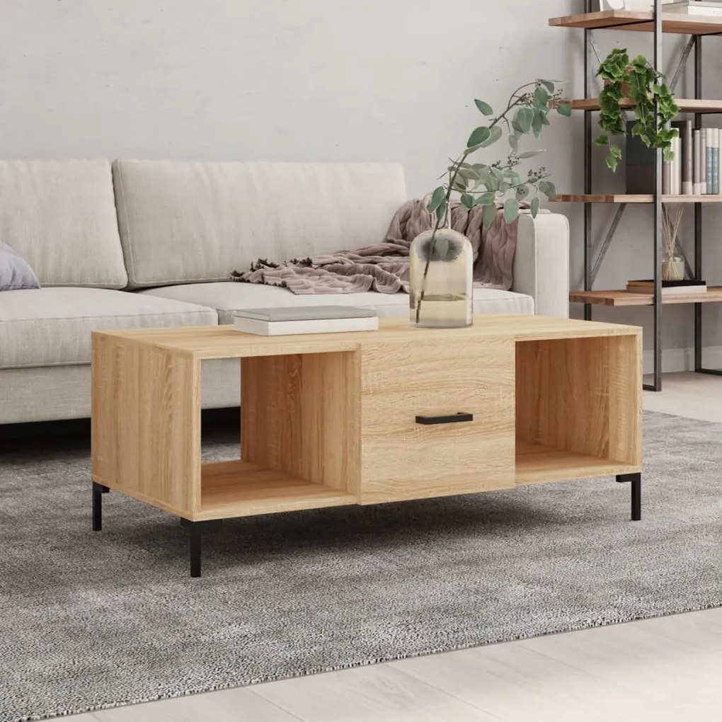 Tavolino Da Salotto Rovere Sonoma 102x50x40cm Legno Multistrato /