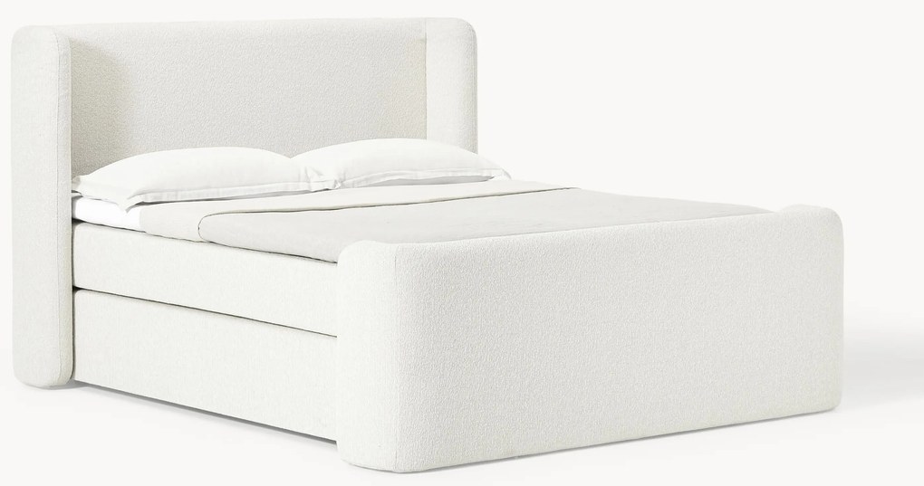 Letto boxspring in bouclé Perla
