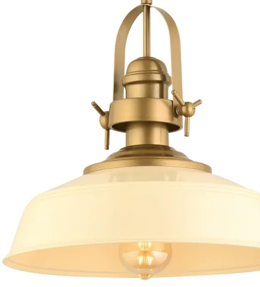 Lampadario a sospensione con cavo MONZA 1xE27/40W/230V Ø 35 cm crema/bronzo
