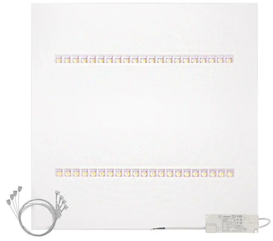 Pannello LED Sospeso 60x60 28W/36W/42W CCT CRI92 con driver Philips Colore Bianco Variabile CCT