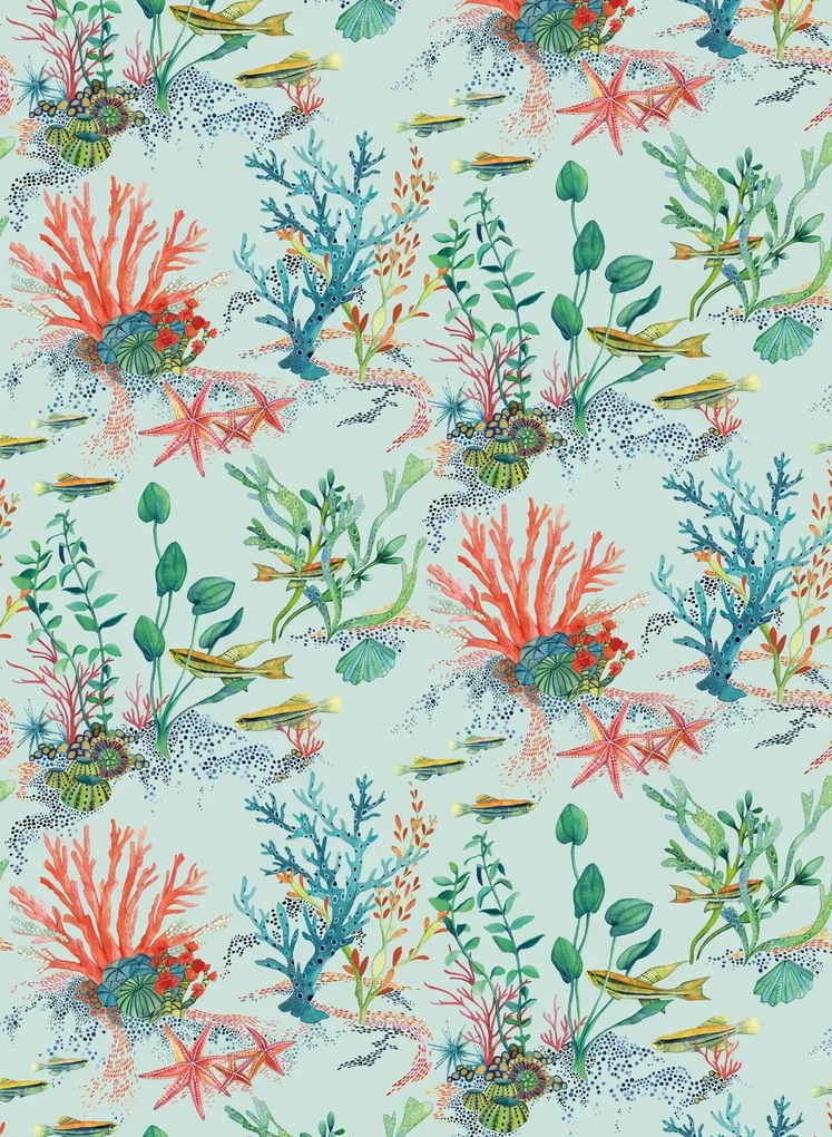 Osborne & Little Tapete Coralline - Aqua