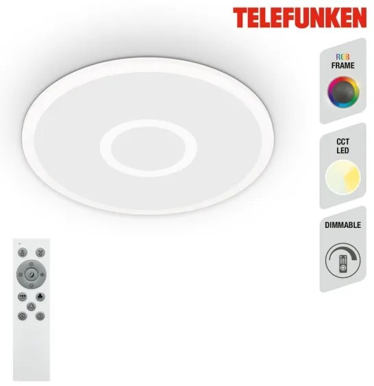 Telefunken 319306TF - LED RGBW Lampada dimmerabile LED/22W/230V + +TC