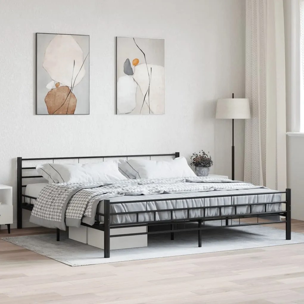 Giroletto Nero İn Acciaio 200x200 Cm /