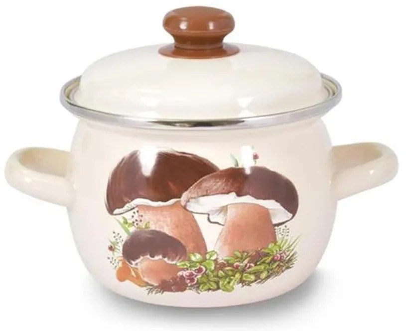 Pentola con coperchio TORO 3,5 l, motivo funghi