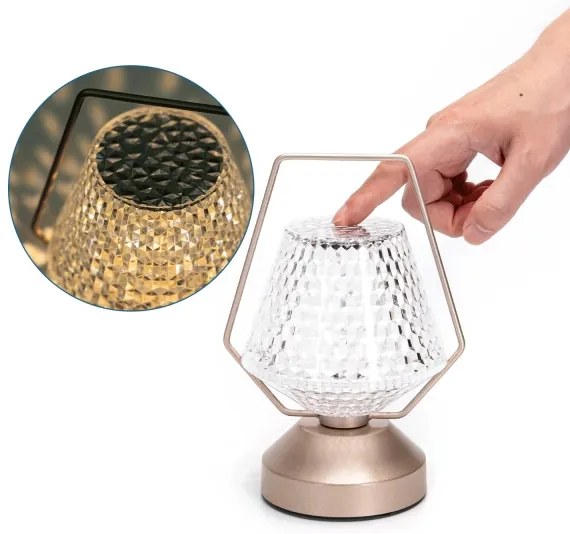 Aigostar- Lampada ricaricabile dimmerabile LED/1W/5V 2700/4000/6500K 1800mAh 20 cm