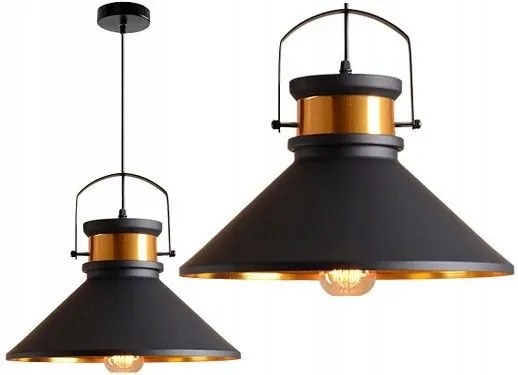 Lampada da soffitto ASTI B Nero/Oro