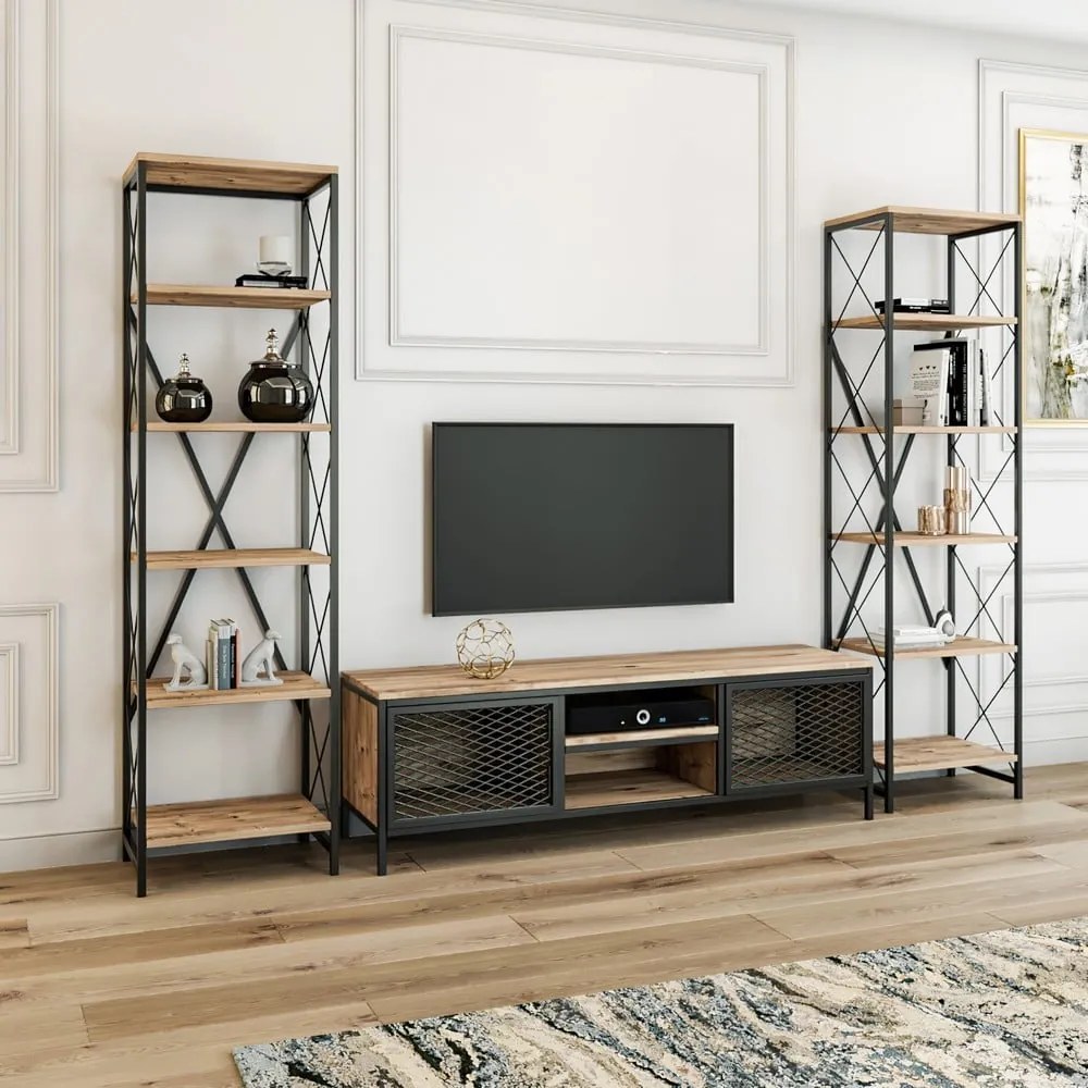 Televisore antracite/naturale 150x47 cm Maxim - Kalune Design