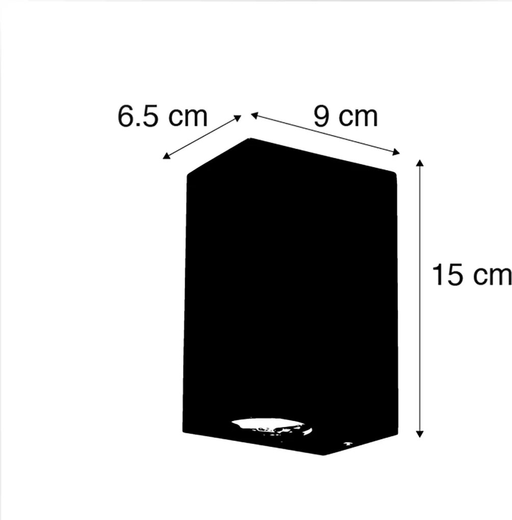 Set di 4 faretti da parete intelligenti marrone ruggine IP44 incl. 2 GU10 - Baleno