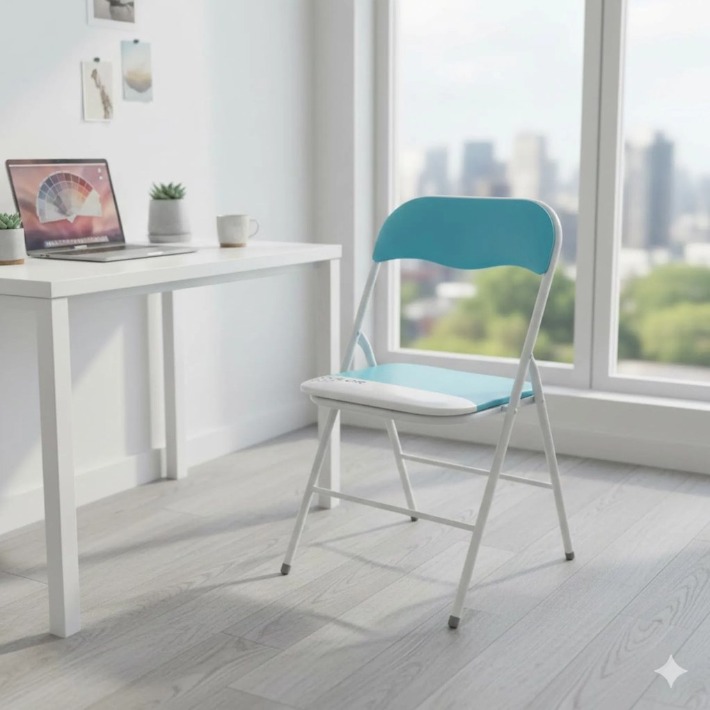 LUCIE - sedia pieghevole salvaspazio bicolor