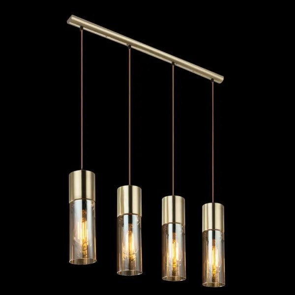 GLOBO 21000-4HM - Lampadario a sospensione con filo ANNIKA 4xE27/25W/230V ottone