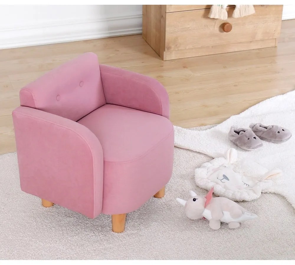 Poltrona rosa per bambini Volie - Artie