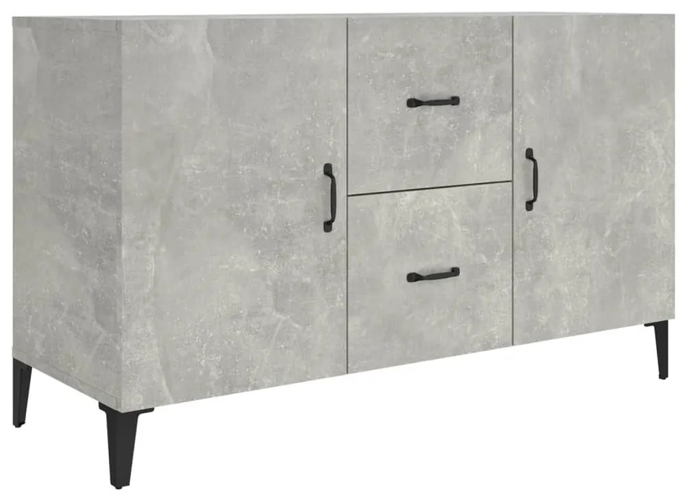 Credenza grigio cemento 100x36x60 cm in legno multistrato