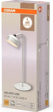 Osram - Lampada da scrivania LED ricaricabile dimmerabile 3 in 1 DECOR HELPER LED/1,8W/5V bianca