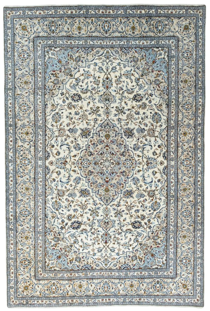 Kashan Tappeto persiano 370 x 250 Beige (Iran) Annodato A Mano