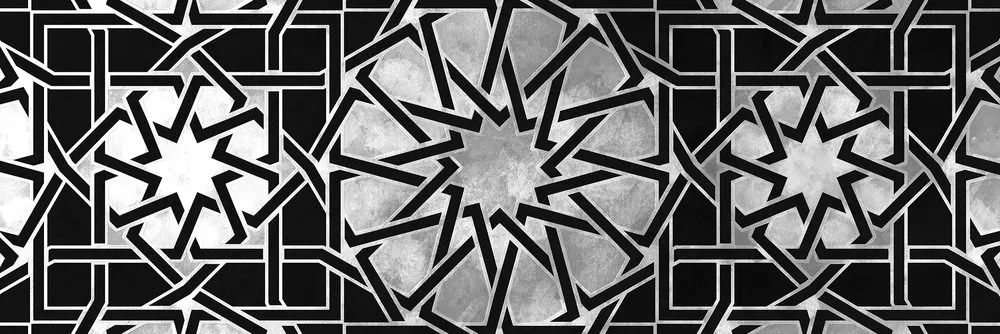 Quadro su tela – Mosaico orientale in bianco e nero