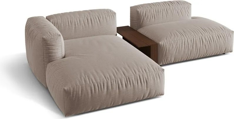 Divano angolare componibile beige (angolo sinistro) Martina - Micadoni Home