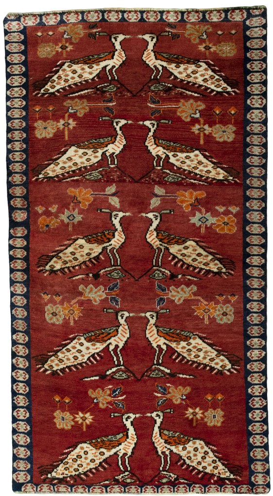 Gabbeh Tappeto persiano 100x190 Rosso (Iran) Annodato A Mano
