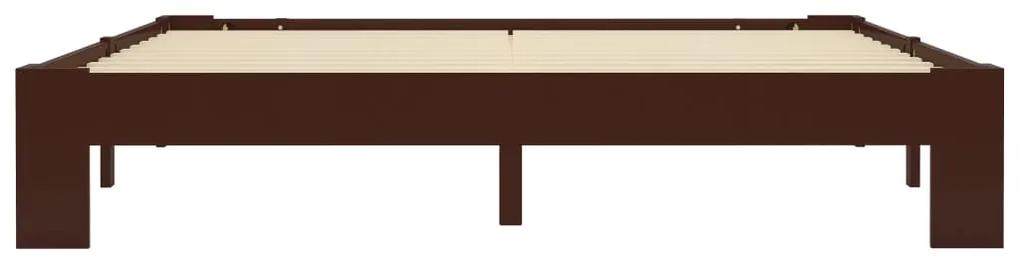 Giroletto marrone scuro in legno massello di pino 160x200 cm