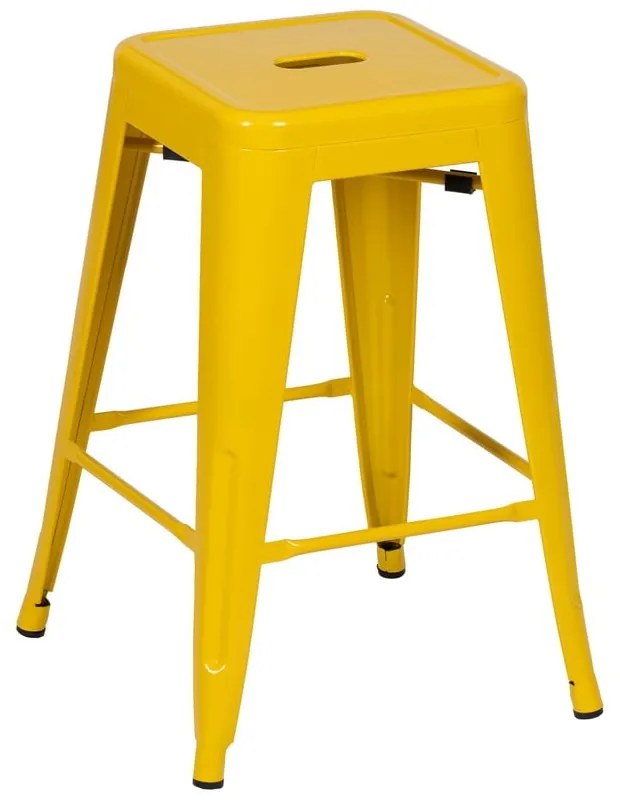 Set di sedie da bar gialla in metallo 2 pz (altezza della seduta 61 cm) – Ixia