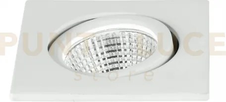 Incasso led polaris bianco quadrato 3w 300lm 4000k 6,6x6,6x5,7cm
