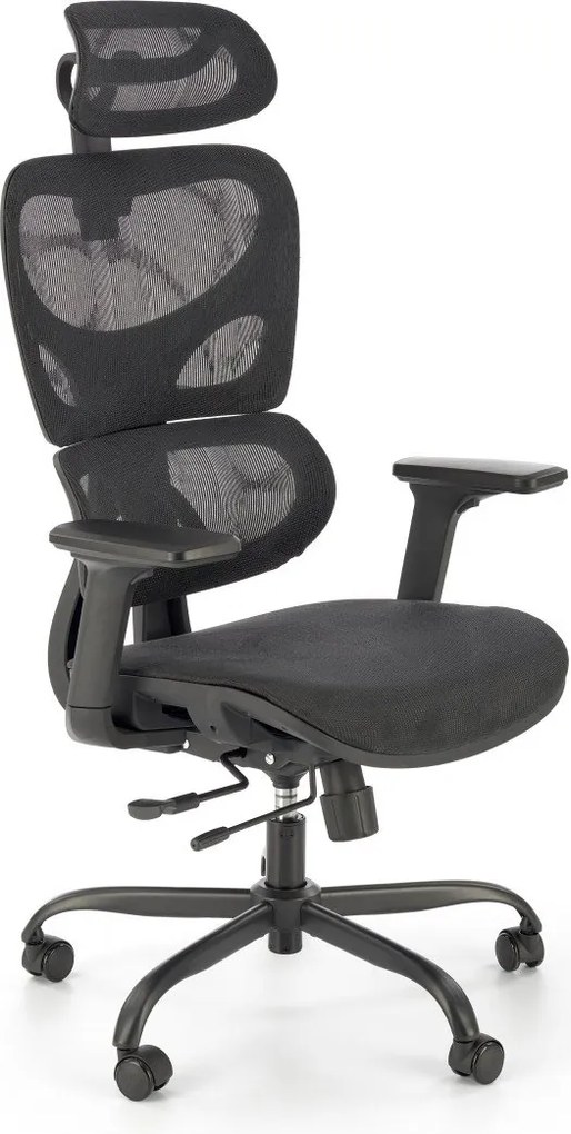 Sedia da ufficio Gotard in nero - H126 cm