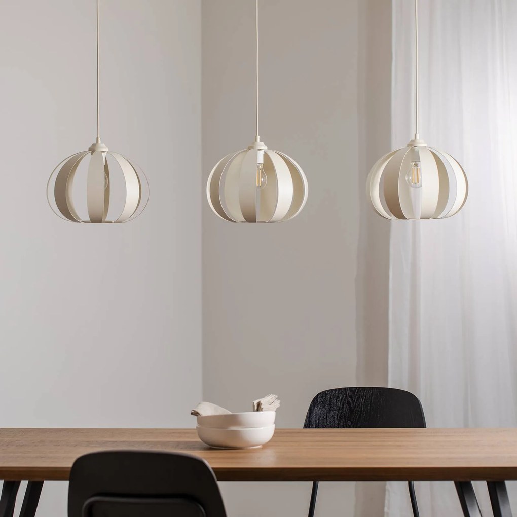 Lampada a sospensione Newton HELAM, dimmerabile, Crema / Ambra, Soggiorno / Sala da pranzo, Metallo, Lampada a sospensione