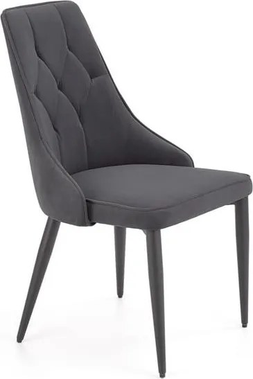 Sedia K365 grigio velluto