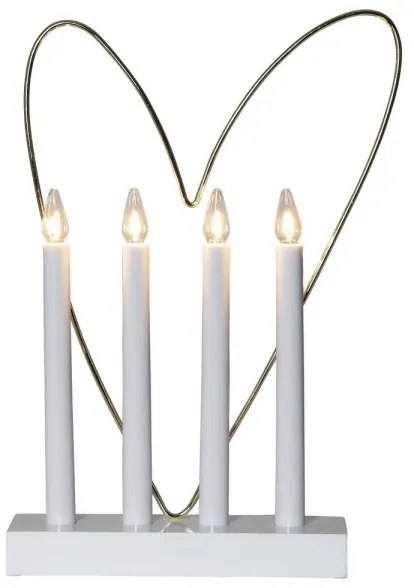 Eglo 410978 - Candeliere di Natale GLOSSY HEART 4xE10/3W/230V