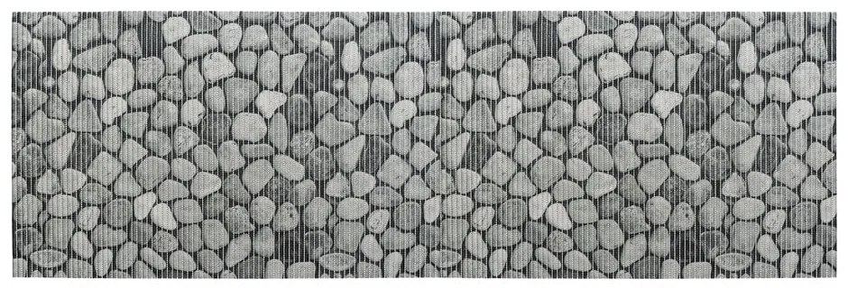 Tappetino da bagno in plastica grigio 65x200 cm Sassi - Wenko
