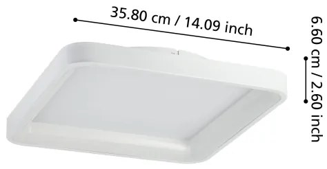 Eglo 901249 - Plafoniera LED dimmerabile LORETELLO LED/12W/230V bianco + +TC