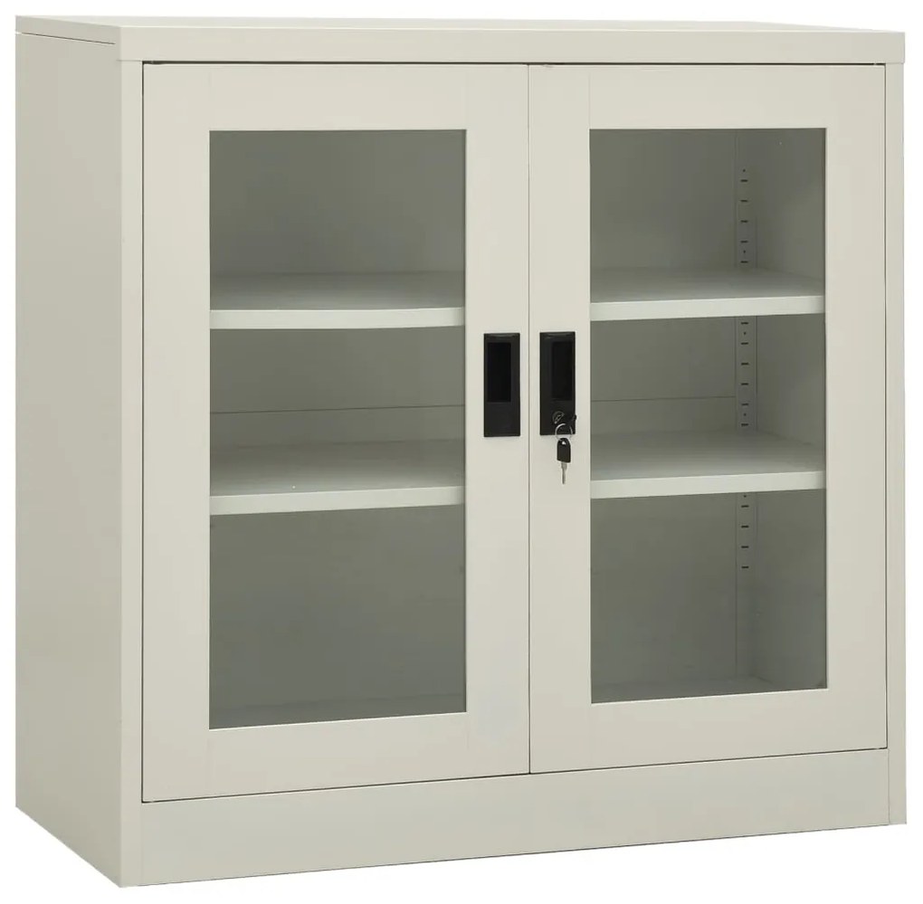 Armadio per ufficio grigio chiaro 90x40x90 cm in acciaio