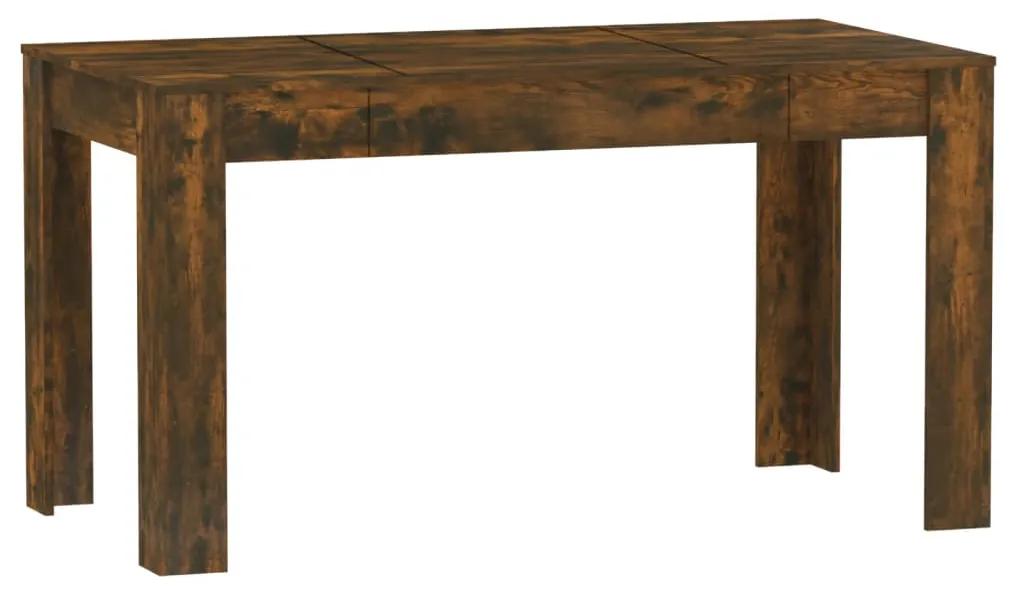 Tavolo da pranzo rovere fumo 140x74,5x76 cm legno multistrato