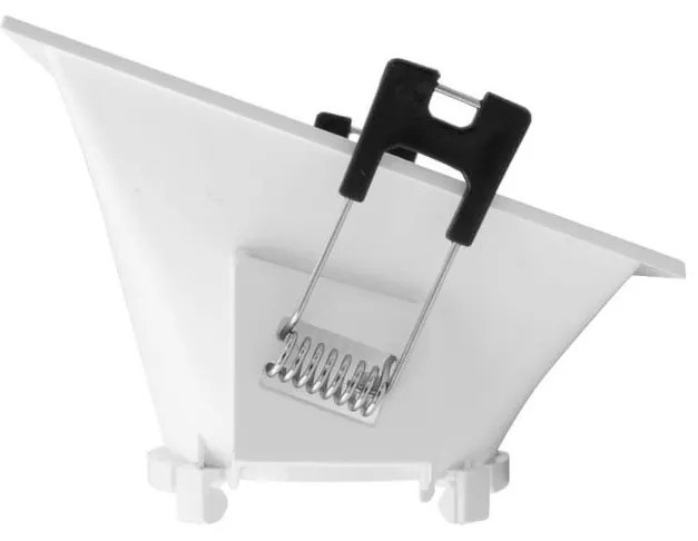 Faretto da Incasso Quadrato Bianco Policarbonato Foro 85x85mm Luce Asimmetrica per GU10
